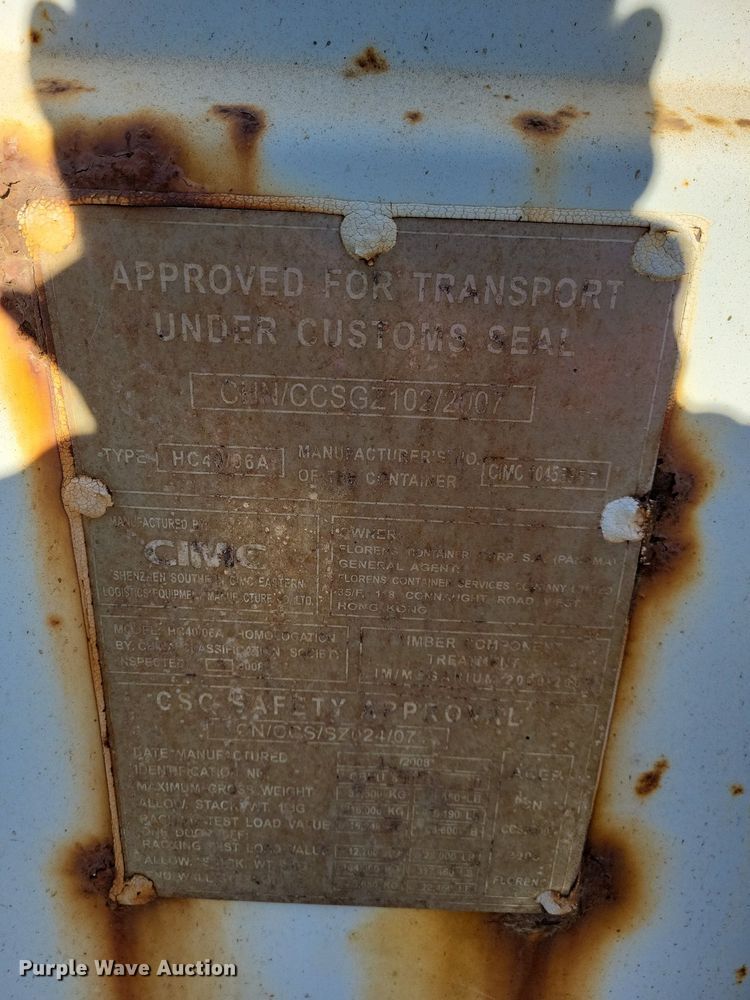 image for item DN4162 2008 Cosco  shipping container