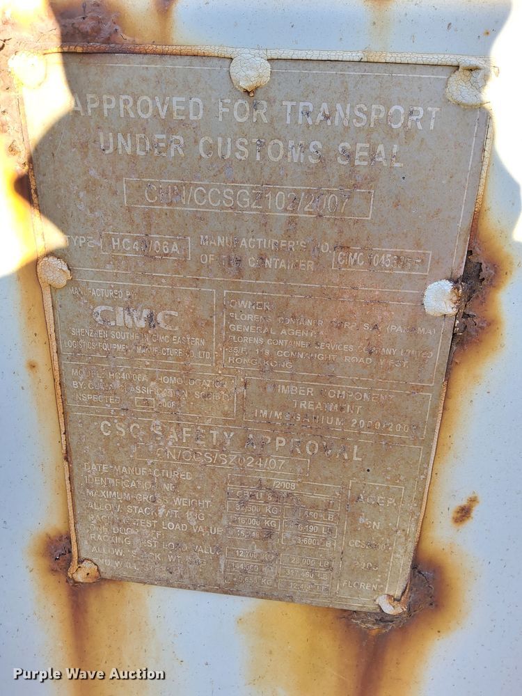 image for item DN4162 2008 Cosco  shipping container