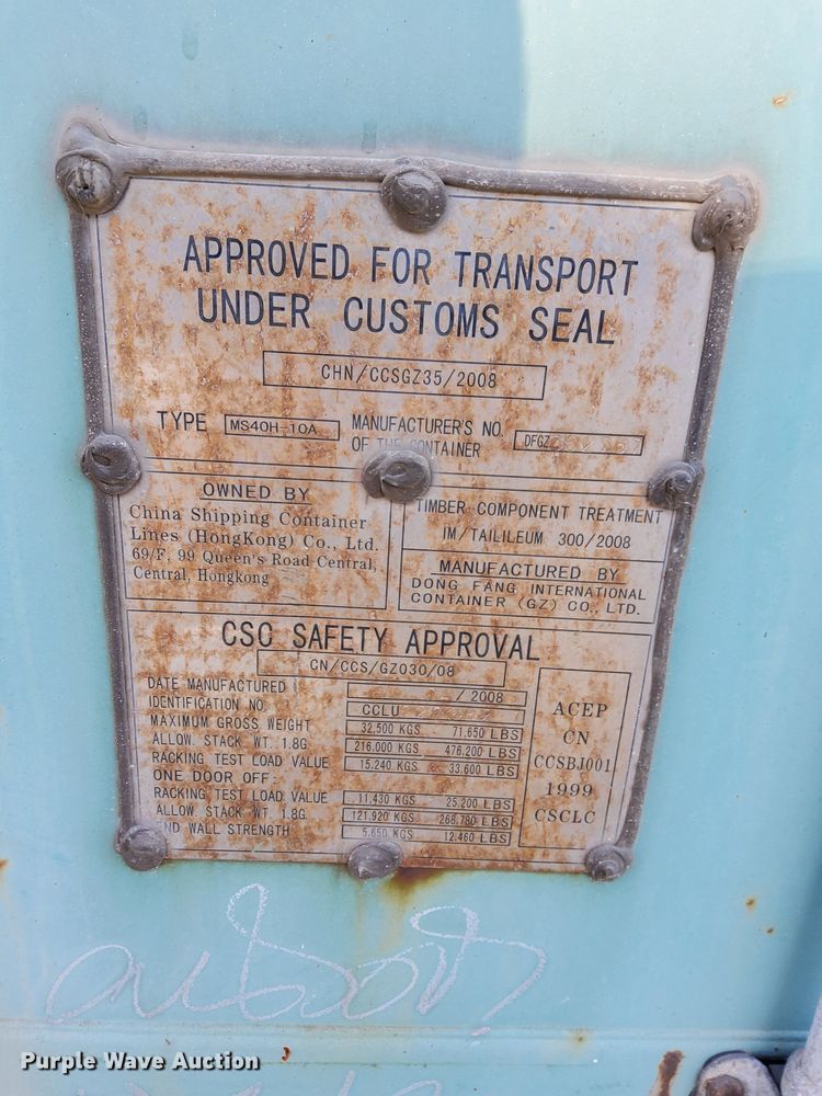image for item DN4163 2008 China  shipping container