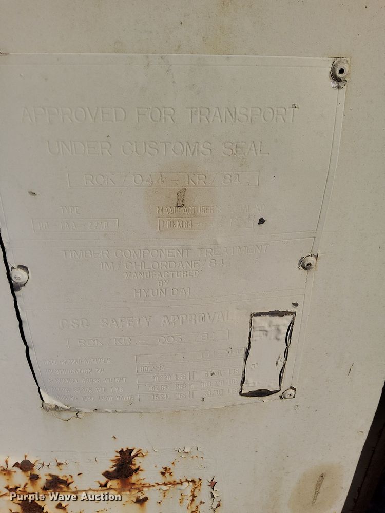 image for item DN4167 1984 Mobile Mini  shipping container