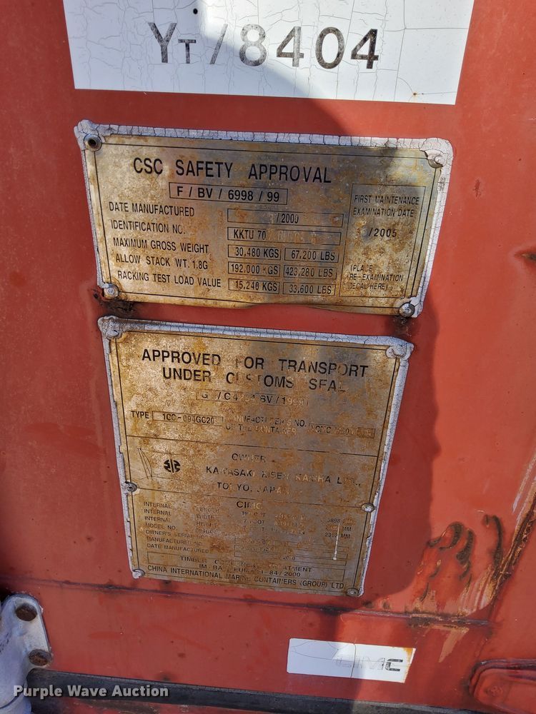 image for item DN4174 2000 Kline  shipping container