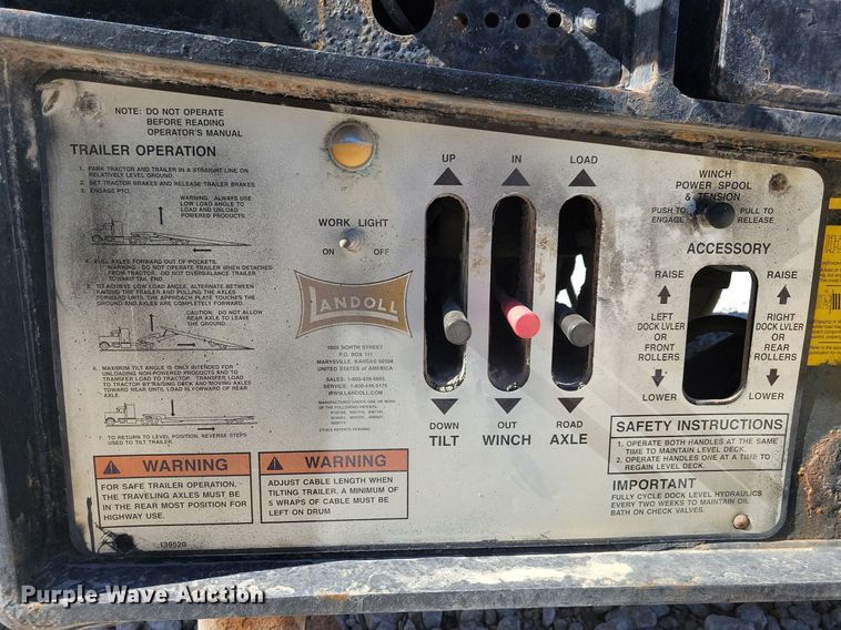 image for item DN4177 2015 Landoll 440  tilt deck equipment trailer