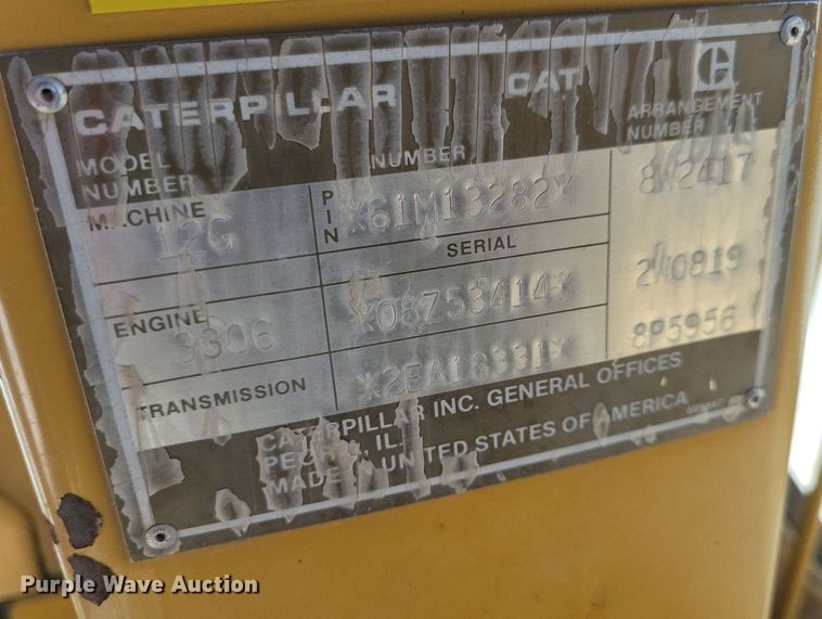 image for item DN4178 1989 Caterpillar 12G  motor grader