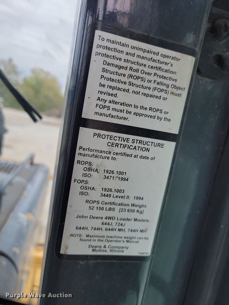 image for item DN4191 2006 John Deere 644J  wheel loader