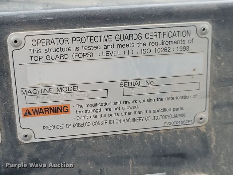 image for item DN4194 2014 Kobelco SK55SRX-6E  mini excavator