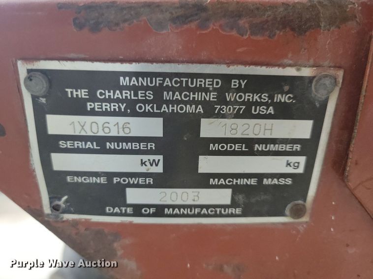 image for item DN4213 2003 Ditch Witch 1820H  trencher