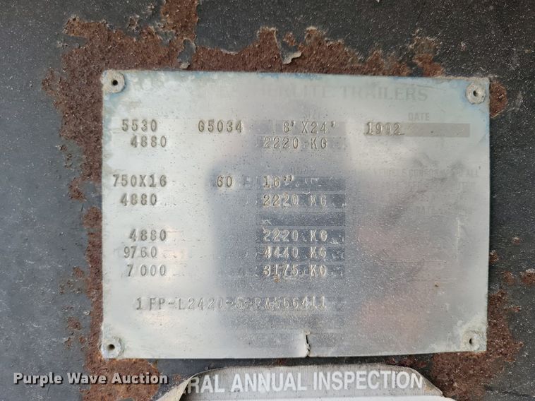 image for item DN4217 1993 Featherlite Econolite  enclosed cargo trailer