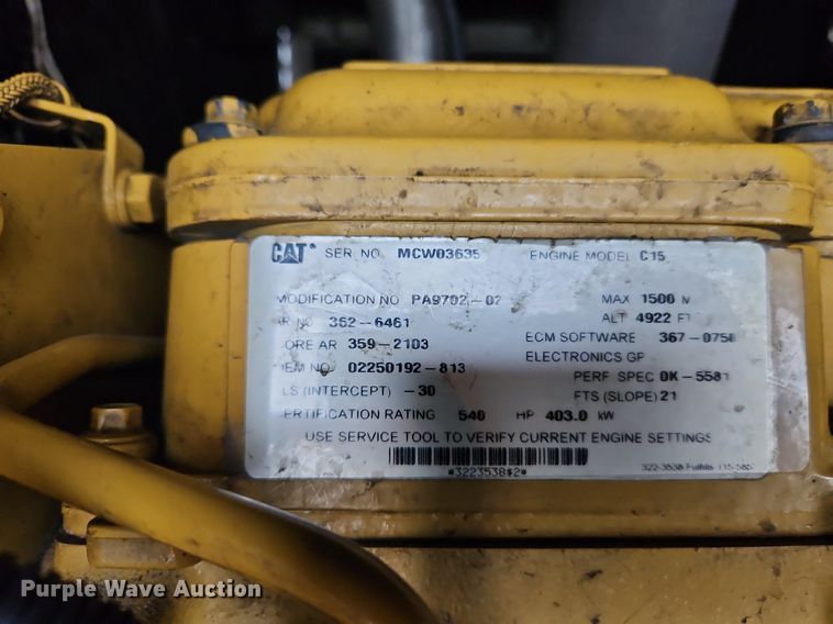 image for item DN7033 2012 Sullair 900XHH1Q50XH  air compressor