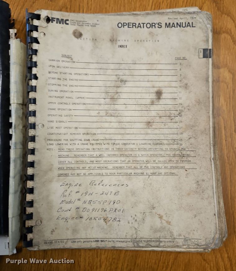 image for item DN7050 FMC Link-Belt  crane