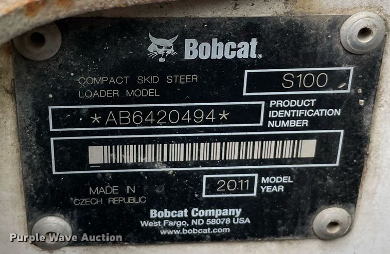 image for item DP0065 2011 Bobcat S100  skid steer loader