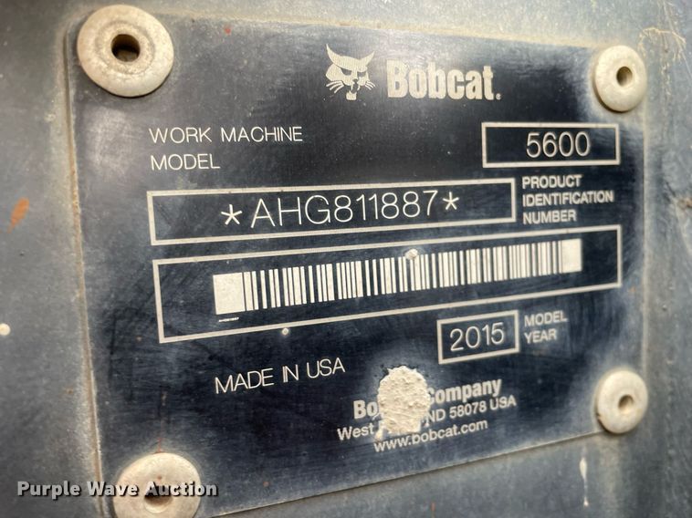 image for item DP0069 2015 Bobcat Toolcat 5600  utility vehicle