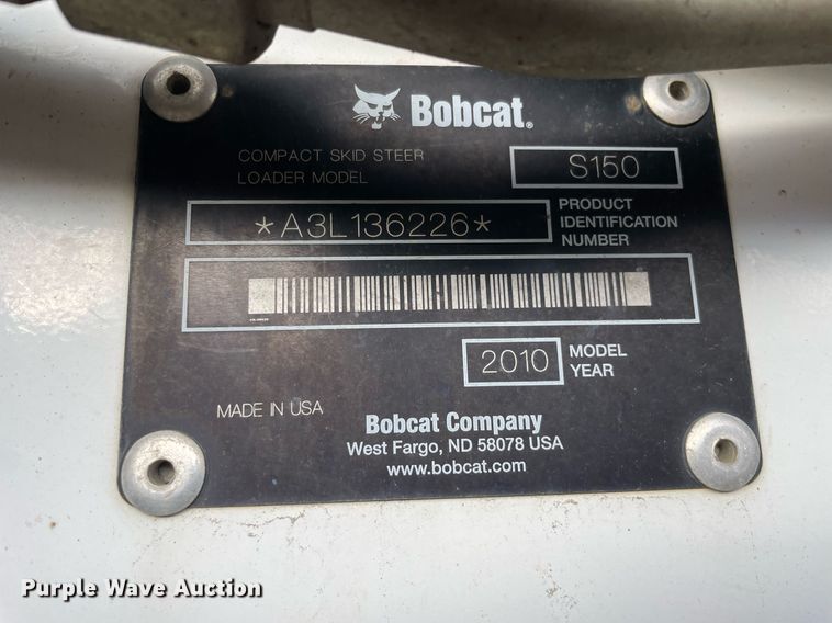 image for item DP0079 2010 Bobcat S150  skid steer loader