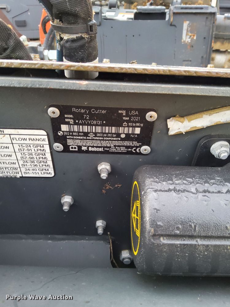 image for item DP0083 2021 Bobcat  skid steer rotary mower