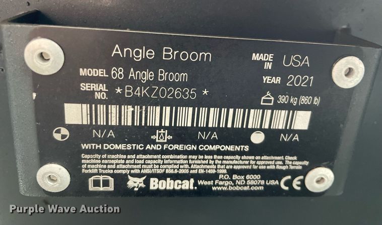 image for item DP0084 2021 Bobcat  skid steer broom