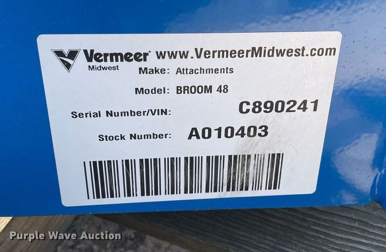 image for item DP0119 Vermeer Rotary Brush 48  compact utility loader broom