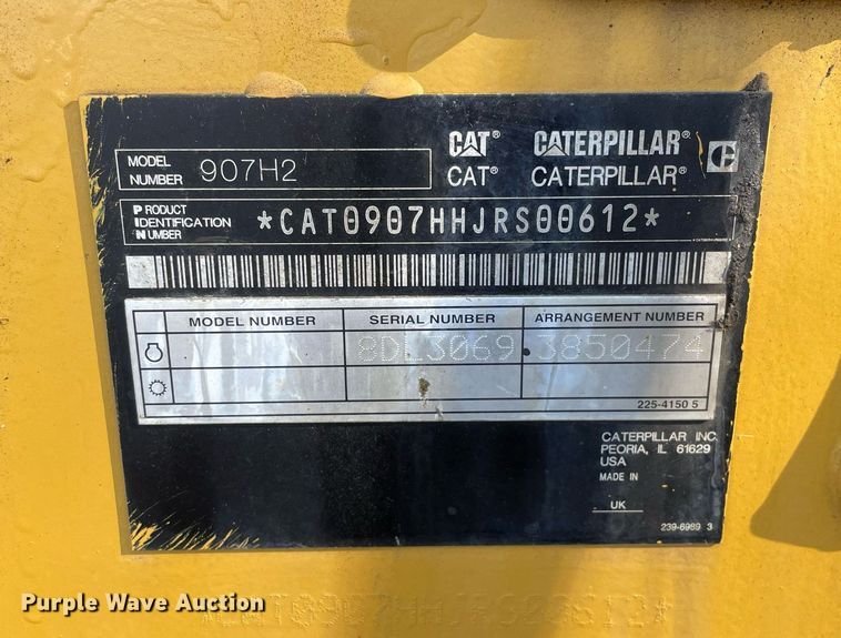 image for item DP0193 2014 Caterpillar 907H2  wheel loader