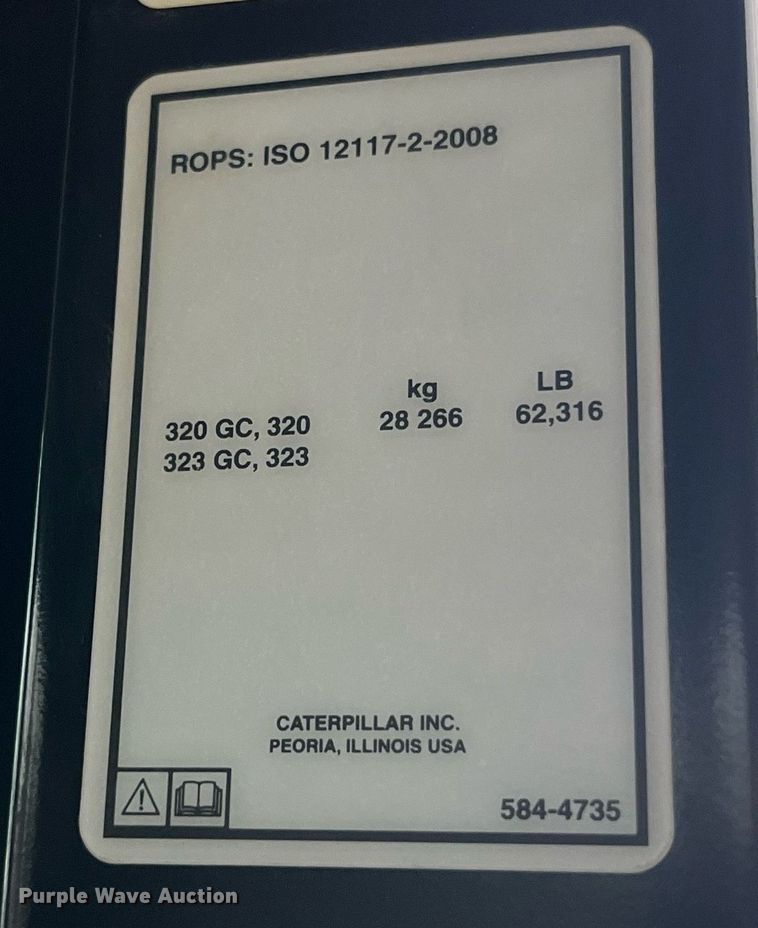 image for item DP2115 2021 Caterpillar 320GC  excavator