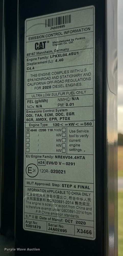 image for item DP2115 2021 Caterpillar 320GC  excavator