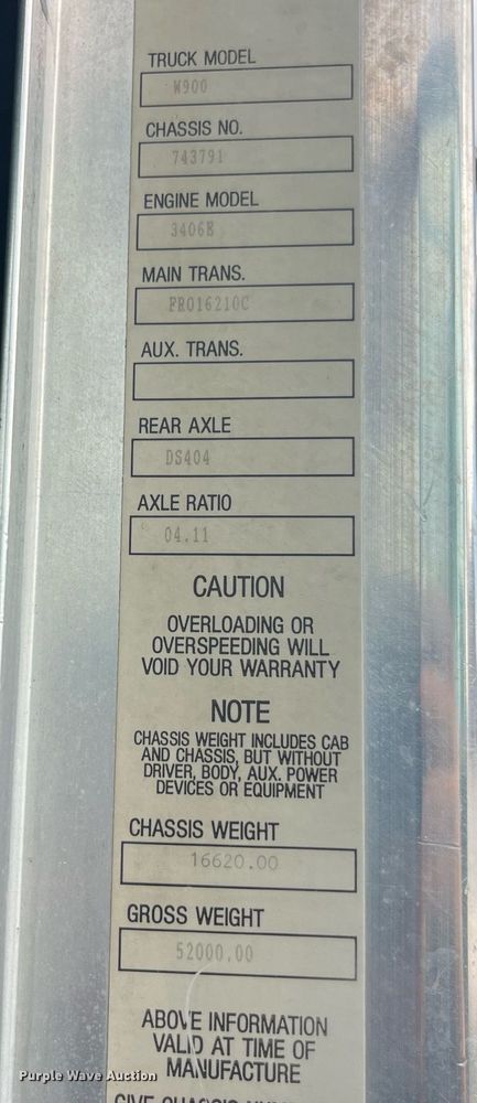 image for item DP2116 1997 Kenworth W900  semi truck