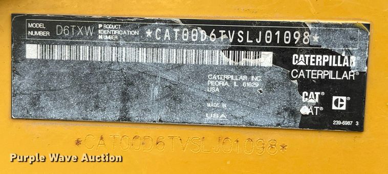 image for item DP2117 2013 Caterpillar D6TXW  dozer