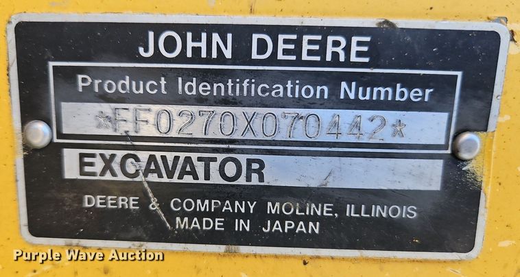 image for item DP2488 1999 John Deere 270LC  excavator