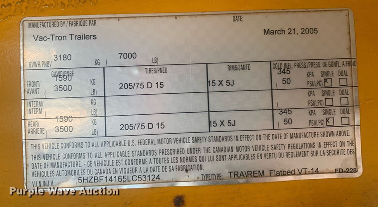 image for item DP8724 2005 Vac-Tron HC 250 GT  vacuum excavator