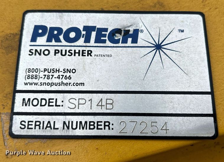 image for item DQ1014 Pro-Tech SP14B  14' W snow pusher