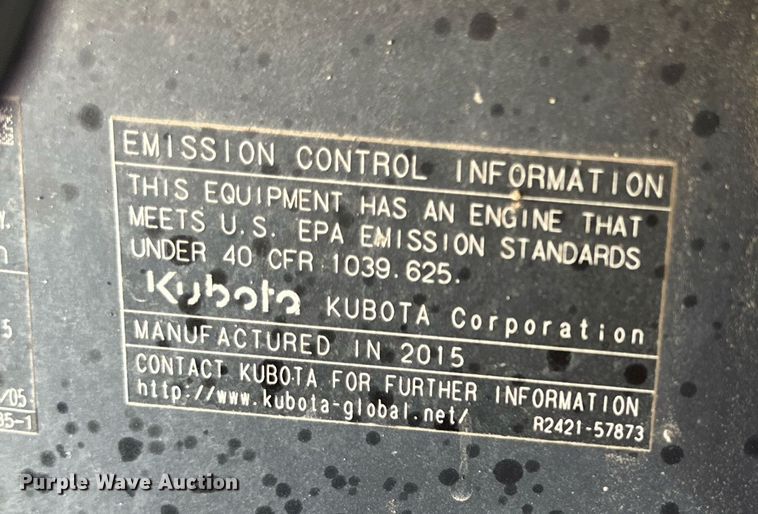 image for item DQ1458 2015 Kubota SVL90-2  tracked skid steer loader