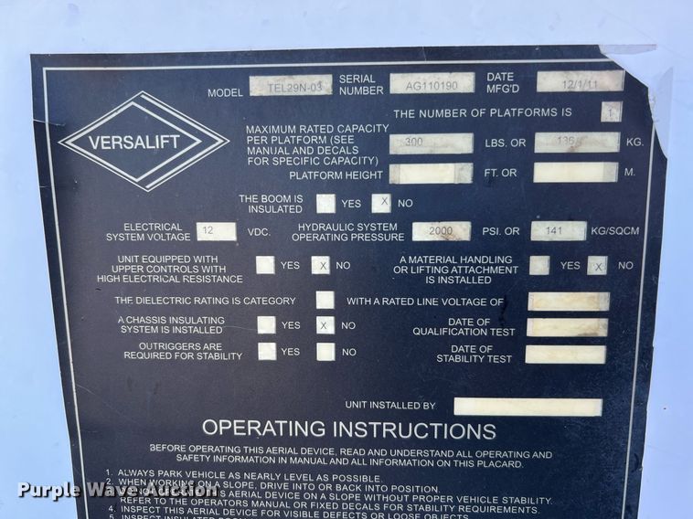 image for item DQ2235 2012 Ford F450 Super Duty XL  bucket truck