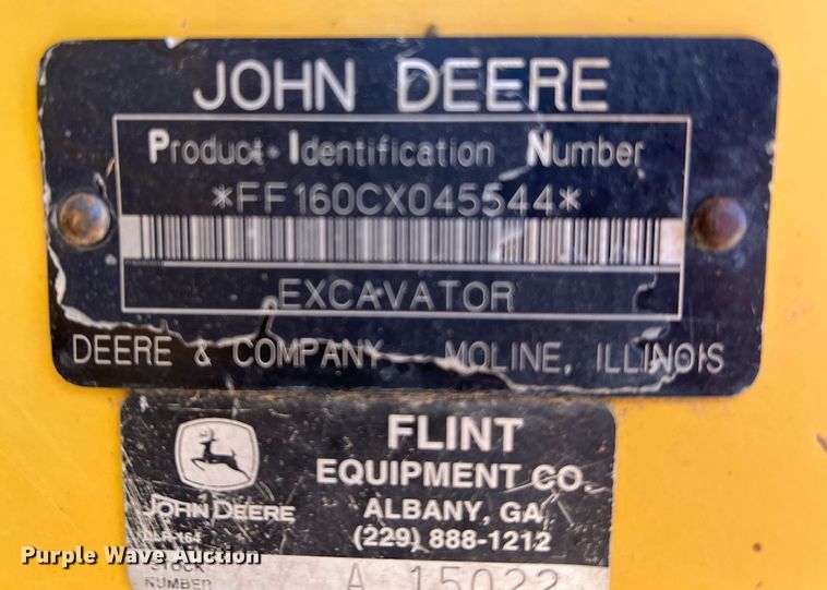 image for item DQ2260 2006 John Deere 160C LC  excavator