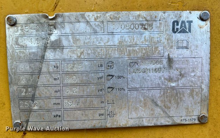 image for item DQ2297 2017 Caterpillar 926M  wheel loader