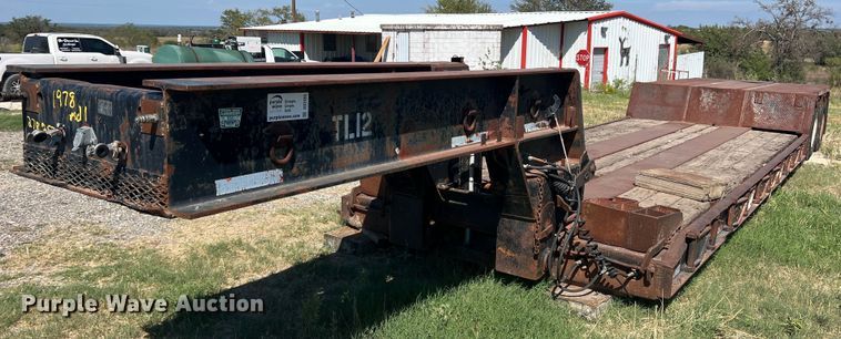 image for item DS2455 1978 Rogers  lowboy equipment trailer
