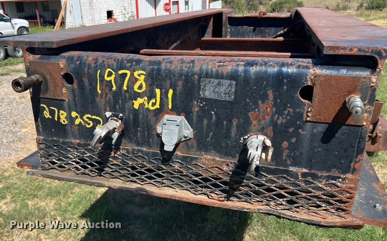 image for item DS2455 1978 Rogers  lowboy equipment trailer