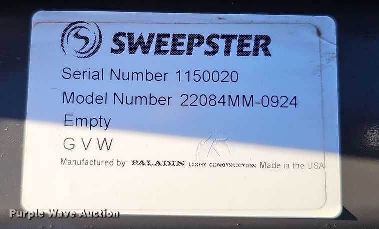 image for item DS5648 Paladin Sweepster 22084MM-0924  skid steer broom