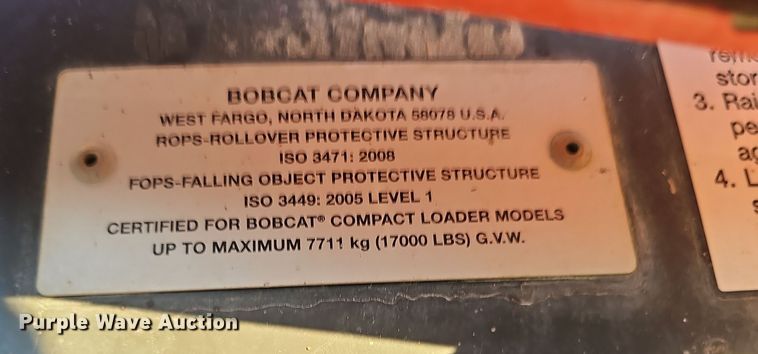image for item DS5692 2019 Bobcat T870  tracked skid steer loader