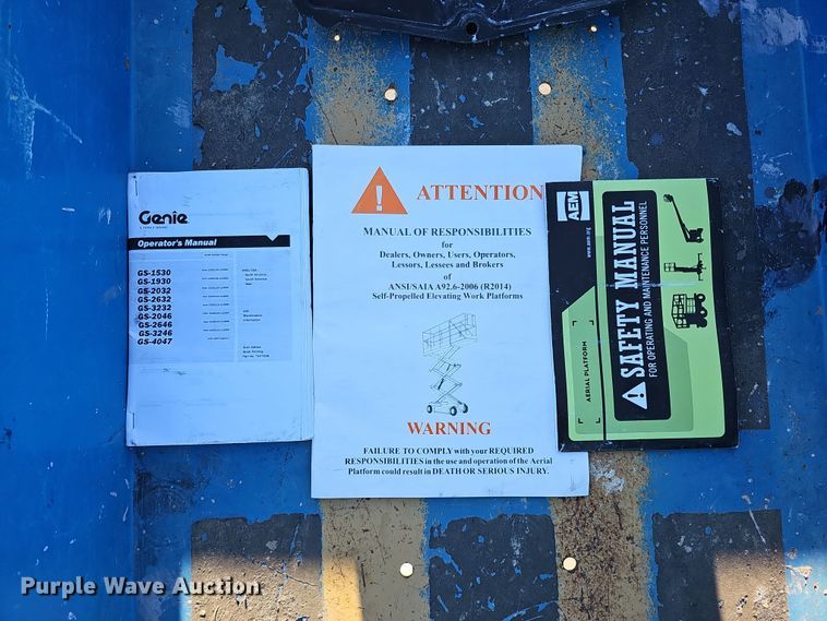 image for item DS5717 2016 Genie GS-1930  scissor lift