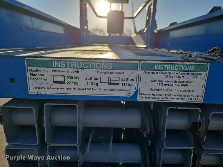 image for item DS5717 2016 Genie GS-1930  scissor lift