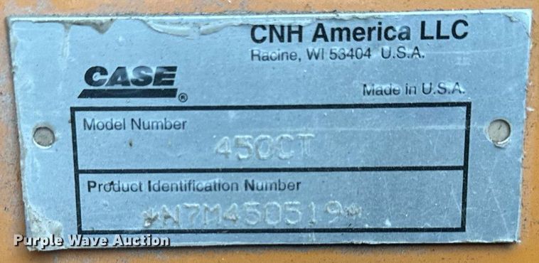 image for item DW2894 2007 Case 450CT  tracked skid steer loader