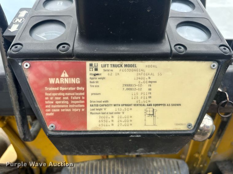 image for item DW2896 Hyster H80XL  forklift