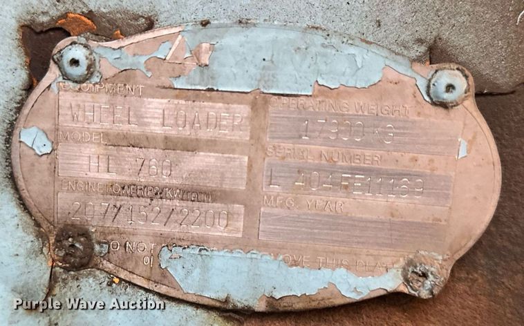 image for item DW2915 1999 Hyundai HL760  wheel loader