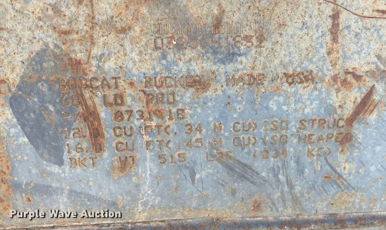 image for item GG9784 Bobcat  skid steer bucket