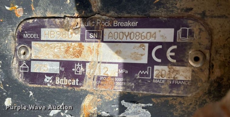 image for item GG9786 Bobcat HB980  breaker