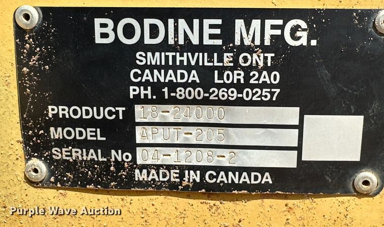 image for item IB9256 Bodine Mfg. APUT-205  excavator thumb