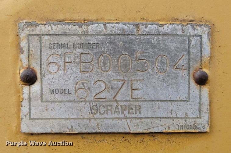 image for item JG9626 1989 Caterpillar 627E  conventional scraper