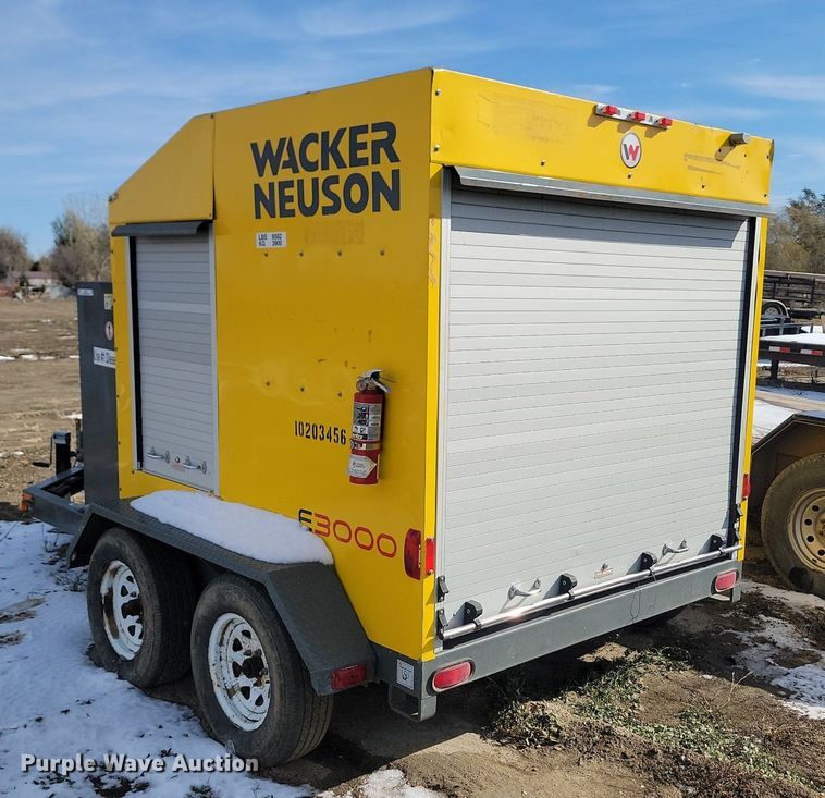 image for item JG9654 2013 Wacker Neuson E3000  ground thaw trailer