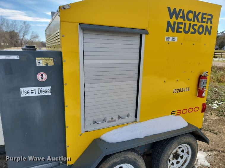image for item JG9654 2013 Wacker Neuson E3000  ground thaw trailer