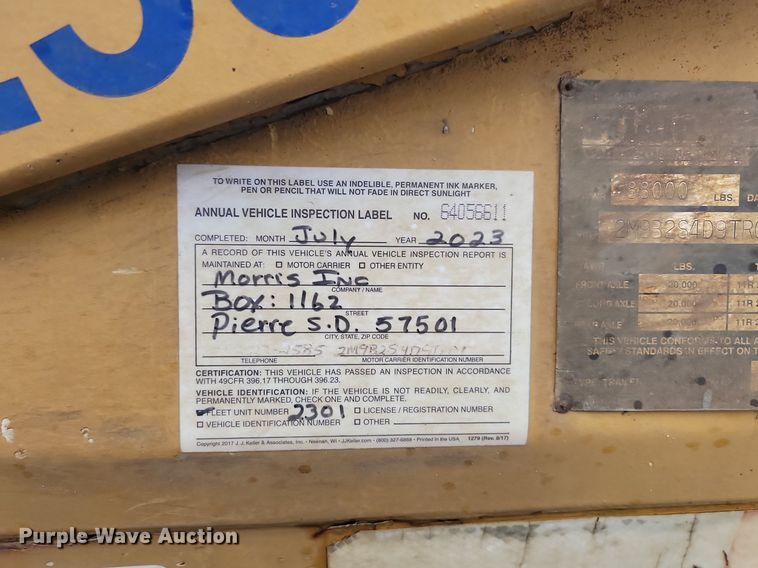 image for item JG9689 1996 Midland MG40MC3000  bottom dump trailer