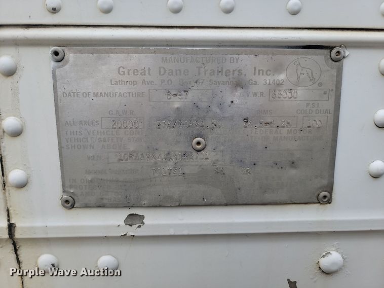 image for item JG9694 1988 Great Dane 701TZ1  mobile office