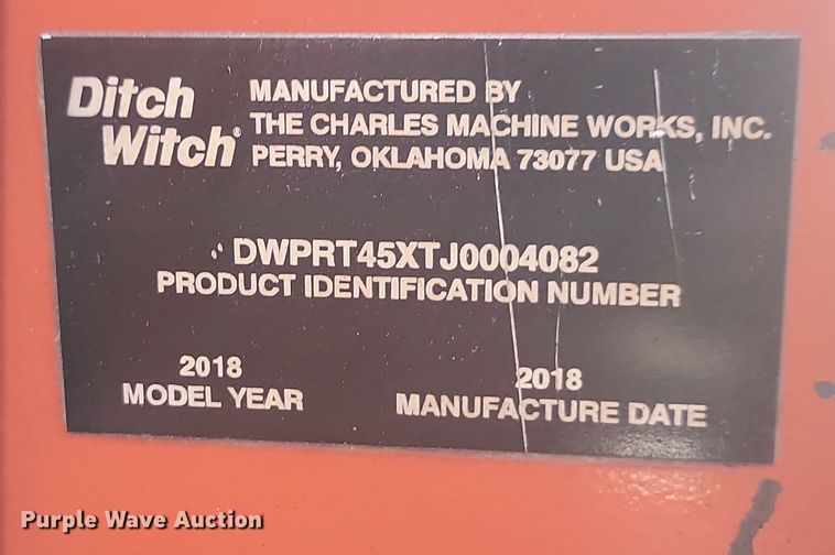 image for item JG9698 2018 Ditch Witch RT45  trencher