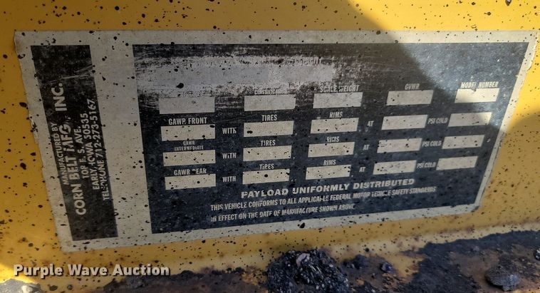 image for item JG9779 1996 Corn Belt Mfg.  bottom dump trailer